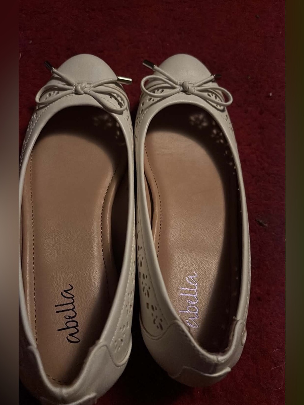 Abella Cream Bow Ballet Flats